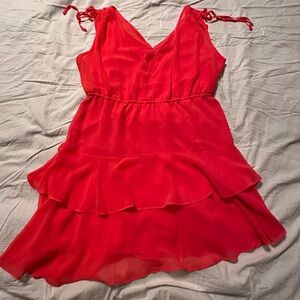 Sam Edelman Vibrant Red V-Neck Dress